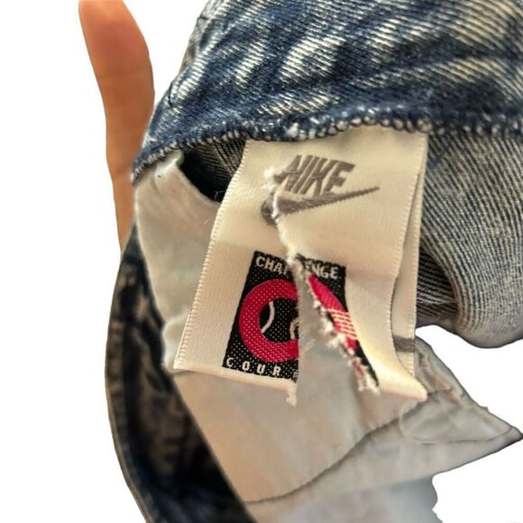 Vintage 90's Nike Challenge Court Tennis Skirt size Medium Denim Acid Wash Gray - Picture 6 of 9